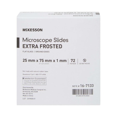 Mckesson Glass Microscope Slide, 1 x 3 Inch x 1 mm, 1440PK 16-7133